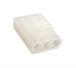 Male .062" Pin & Socket Receptacle Housing, 3 Circuits, 3x1